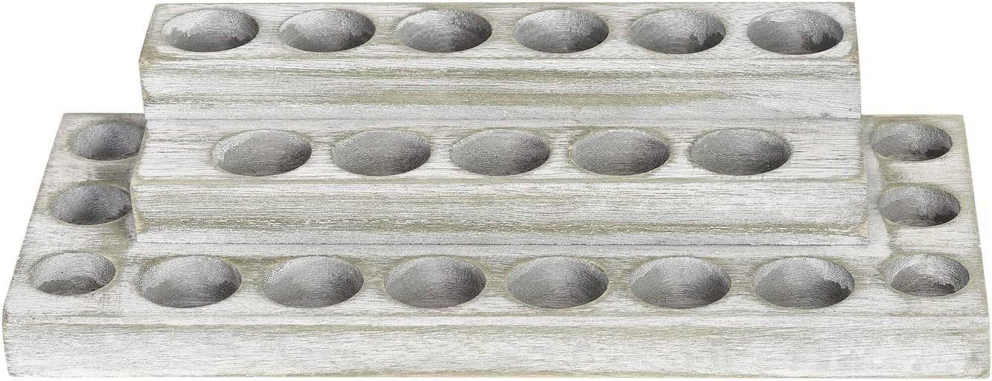 NEX™ Whitewash Essential Oils Storage Rack for 5, 10, 15, and 20mL Bottles